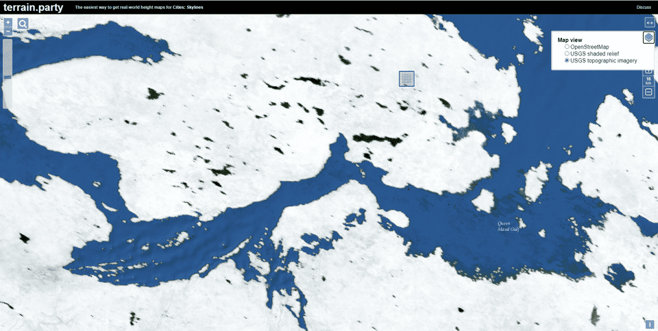 topographic imagery in terrain party